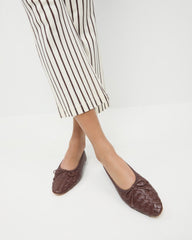 Loeffler Randall Women / Landry Chocolate Woven Ballet Flat