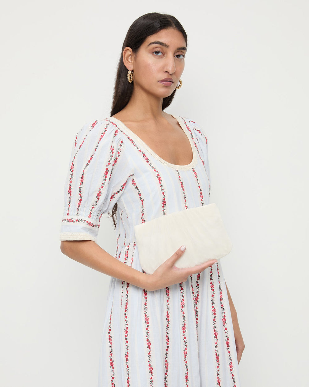 Loeffler Randall Women / Brit Pearl Flat Pleated Clutch