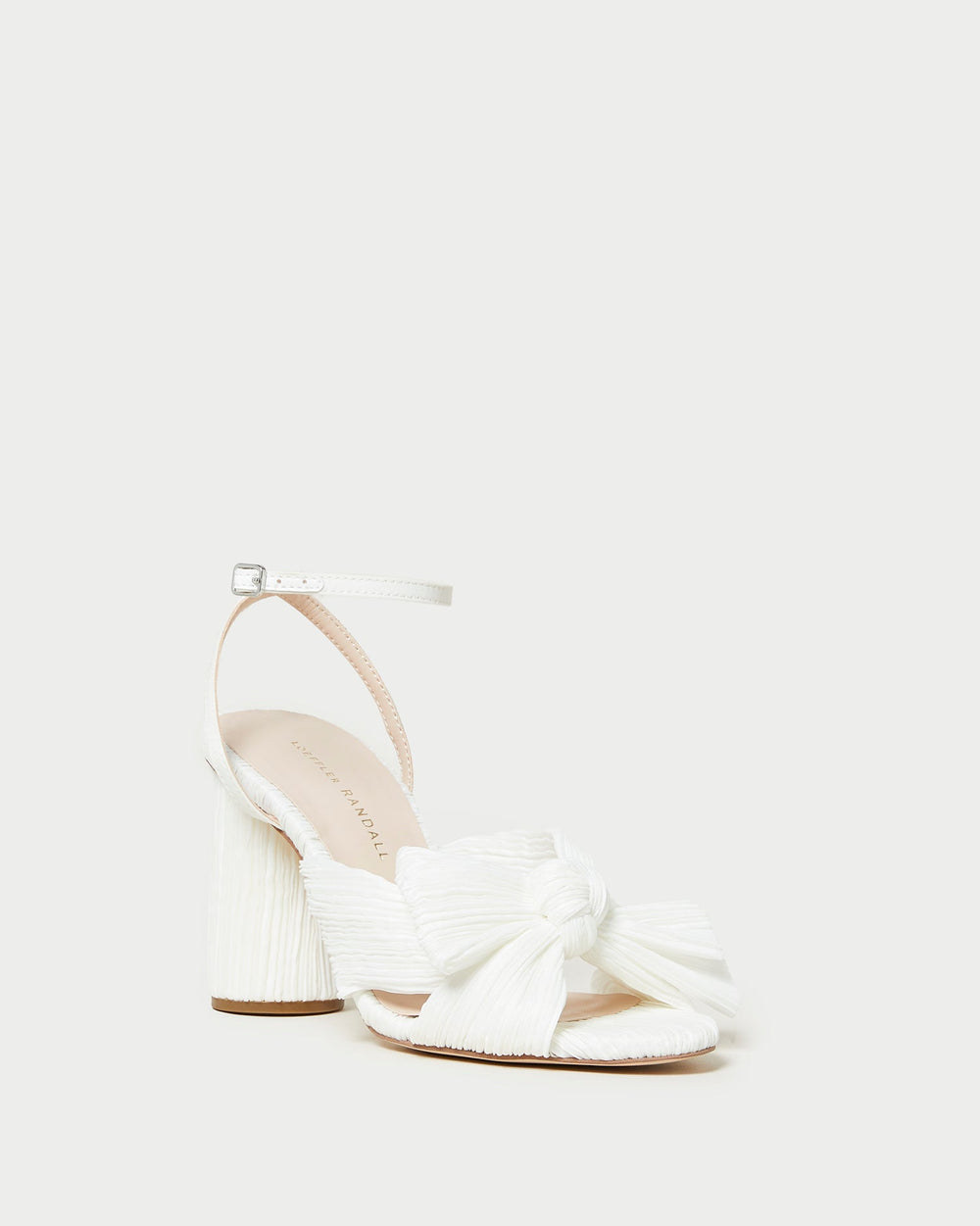 Loeffler Randall Women / Camellia White Pleated Bow Heel