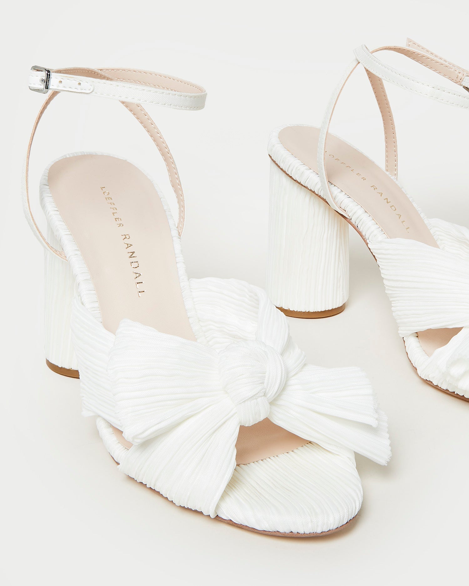 Loeffler Randall Women / Camellia White Pleated Bow Heel