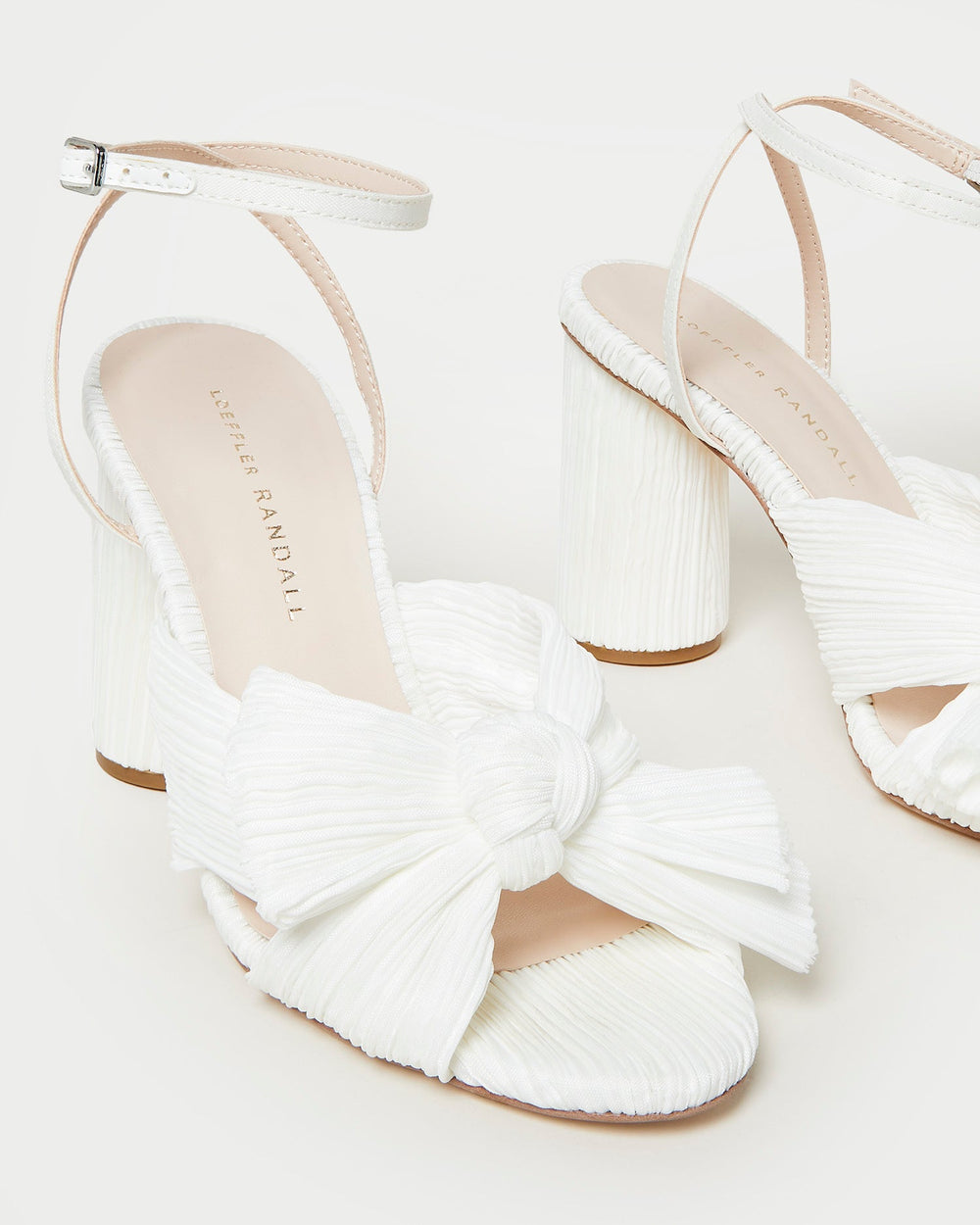 Loeffler Randall Women / Camellia White Pleated Bow Heel