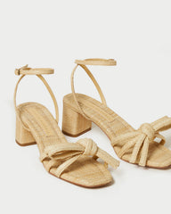 Loeffler Randall Women / Mikel Natural Bow Mid-Heel Sandal