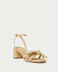 Loeffler Randall Women / Mikel Natural Bow Mid-Heel Sandal