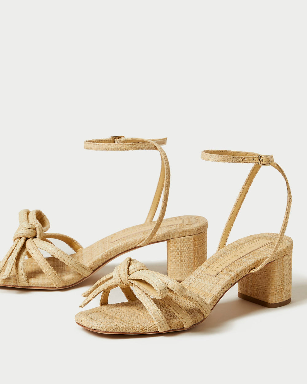 Loeffler Randall Women / Mikel Natural Bow Mid-Heel Sandal