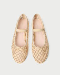 Loeffler Randall Women / Leonie Natural Crochet Ballet Flat