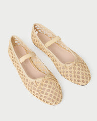 Loeffler Randall Women / Leonie Natural Crochet Ballet Flat