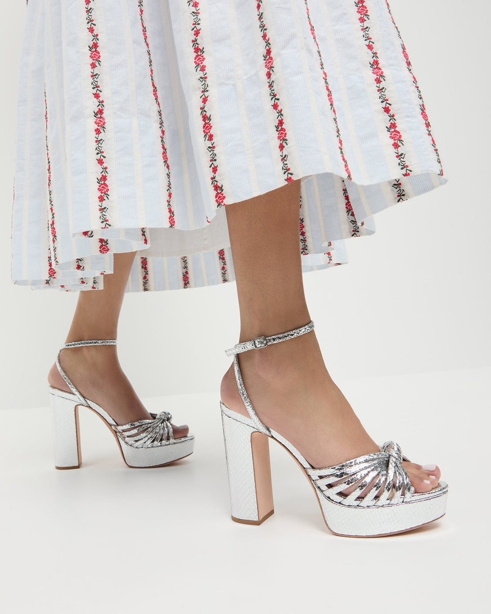 Loeffler Randall Women / Rivka Silver Knot Platform Sandal