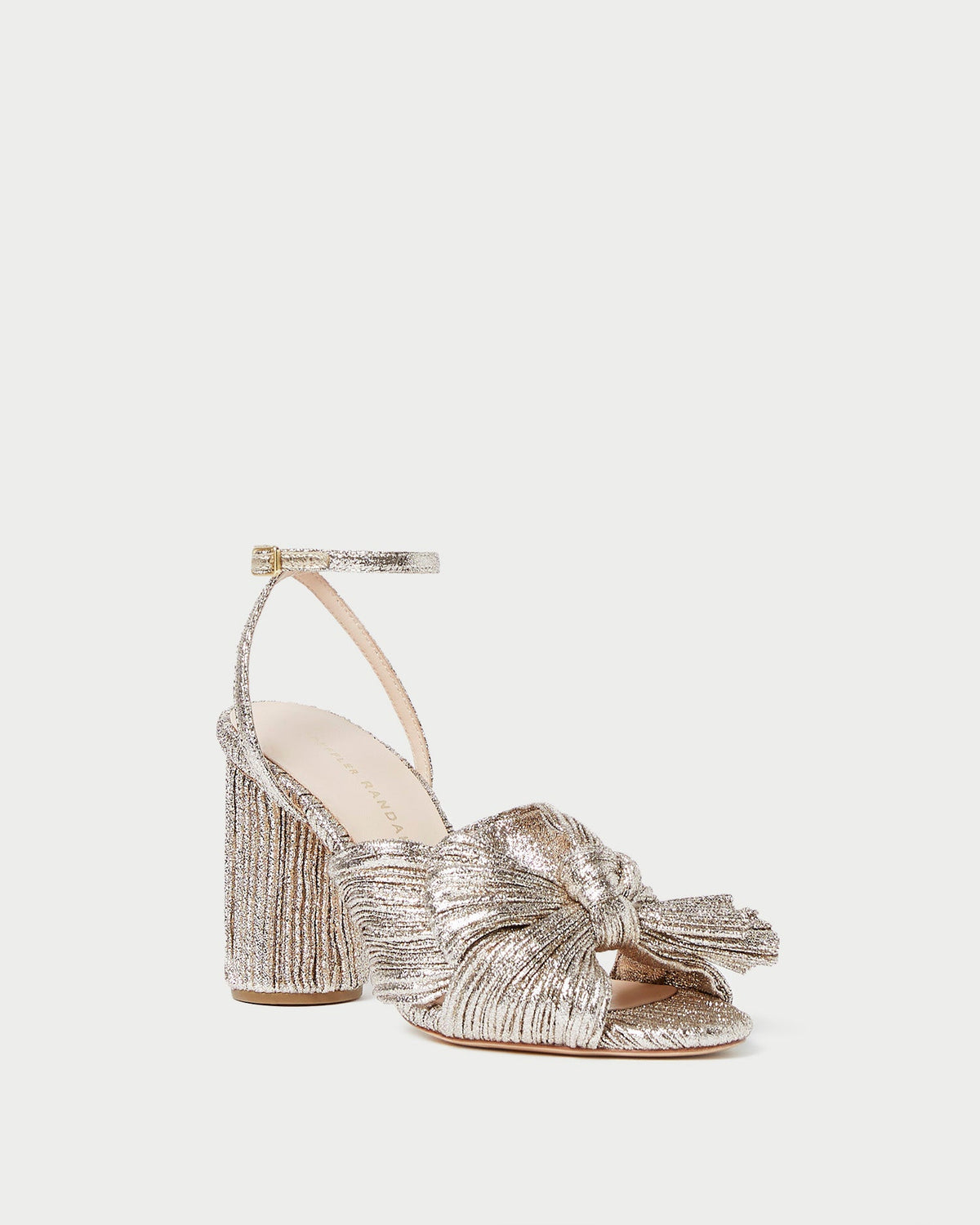 Loeffler Randall Women / Camellia Champagne Pleated Bow Heel