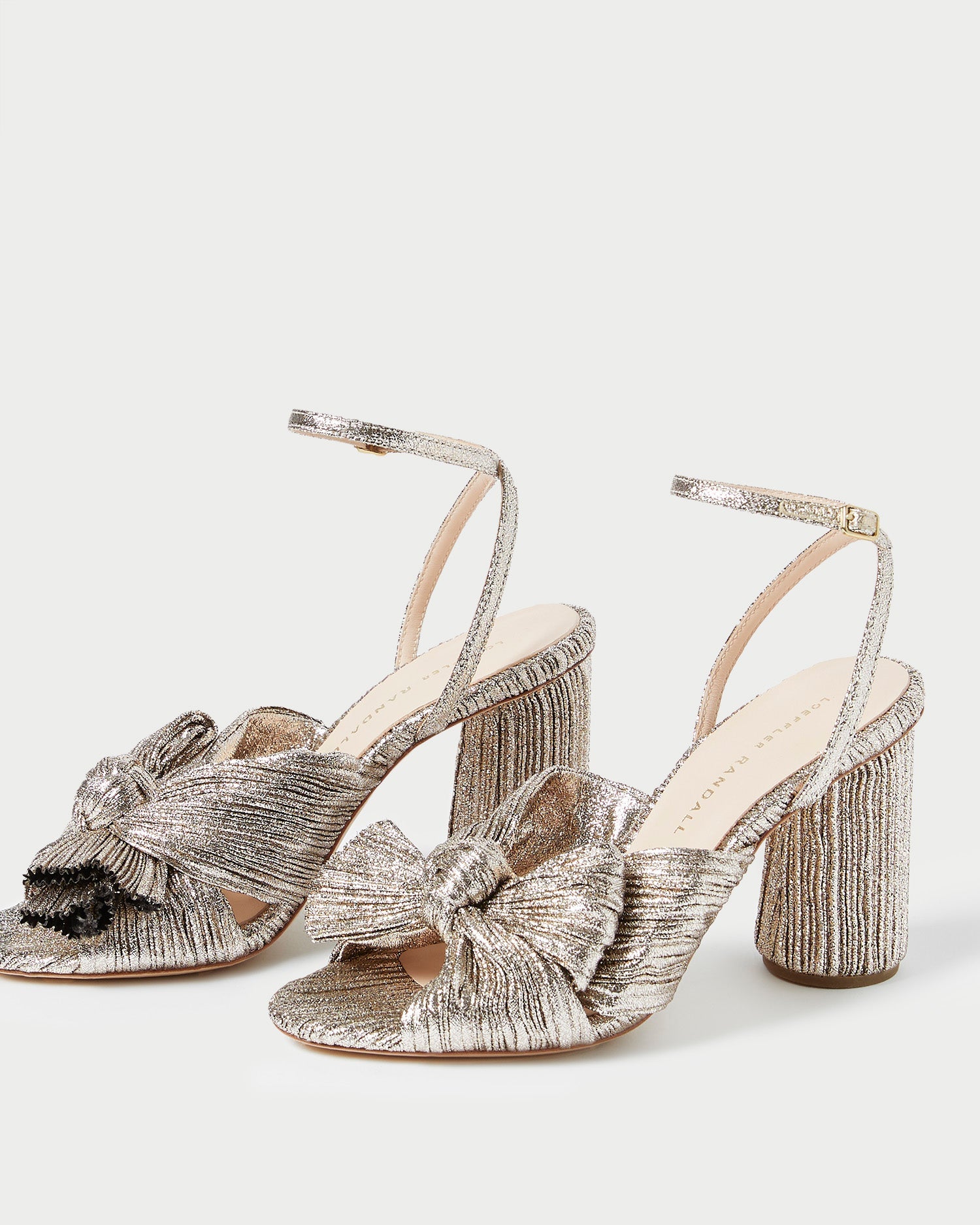 Loeffler Randall Women / Camellia Champagne Pleated Bow Heel