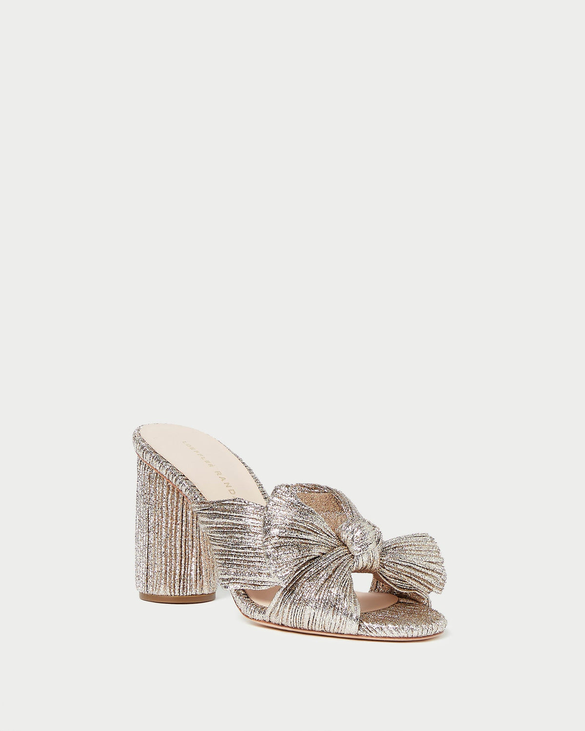 Loeffler Randall Women / Penny Champagne Pleated Bow Heel