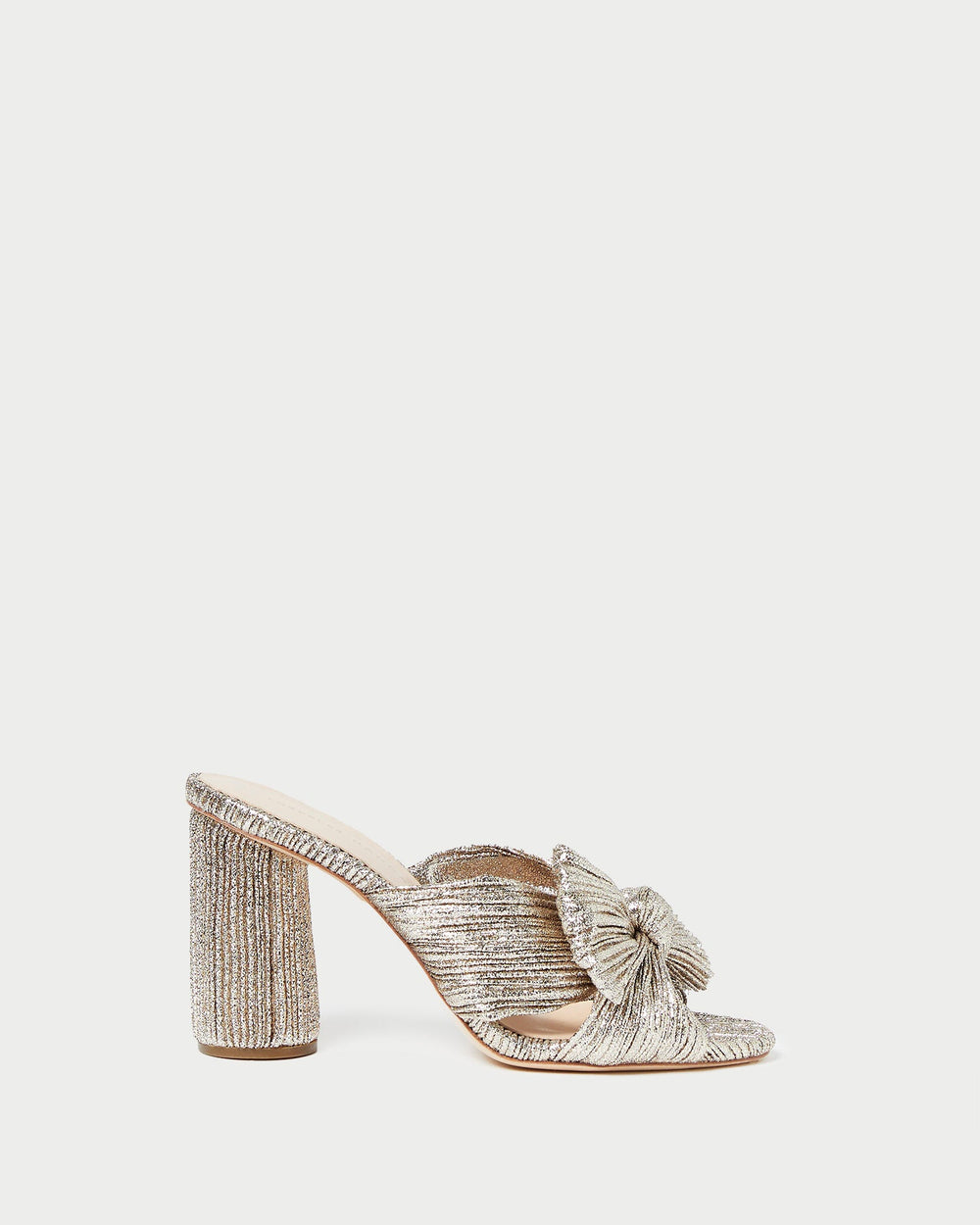 Loeffler Randall Women / Penny Champagne Pleated Bow Heel