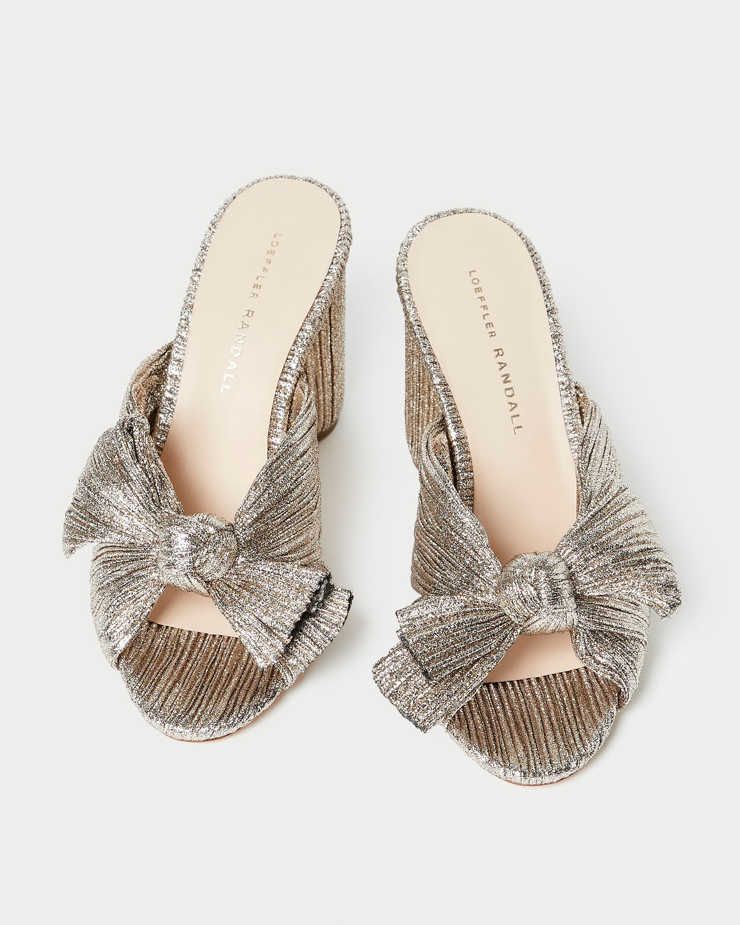 Loeffler Randall Women / Penny Champagne Pleated Bow Heel