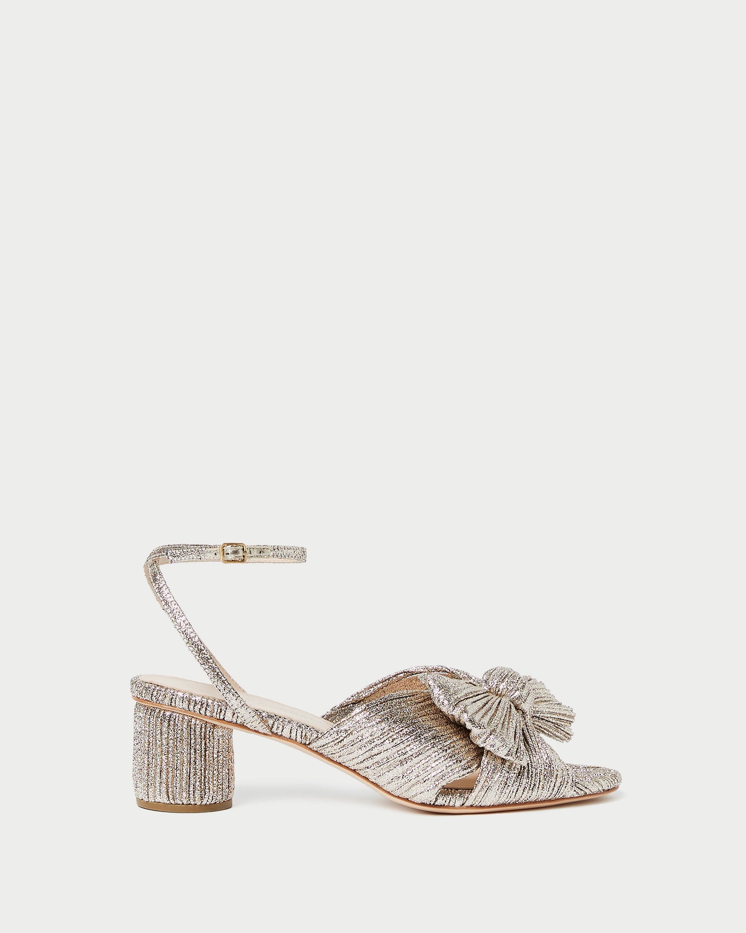 Loeffler Randall Women / Dahlia Champagne Pleated Bow Heel