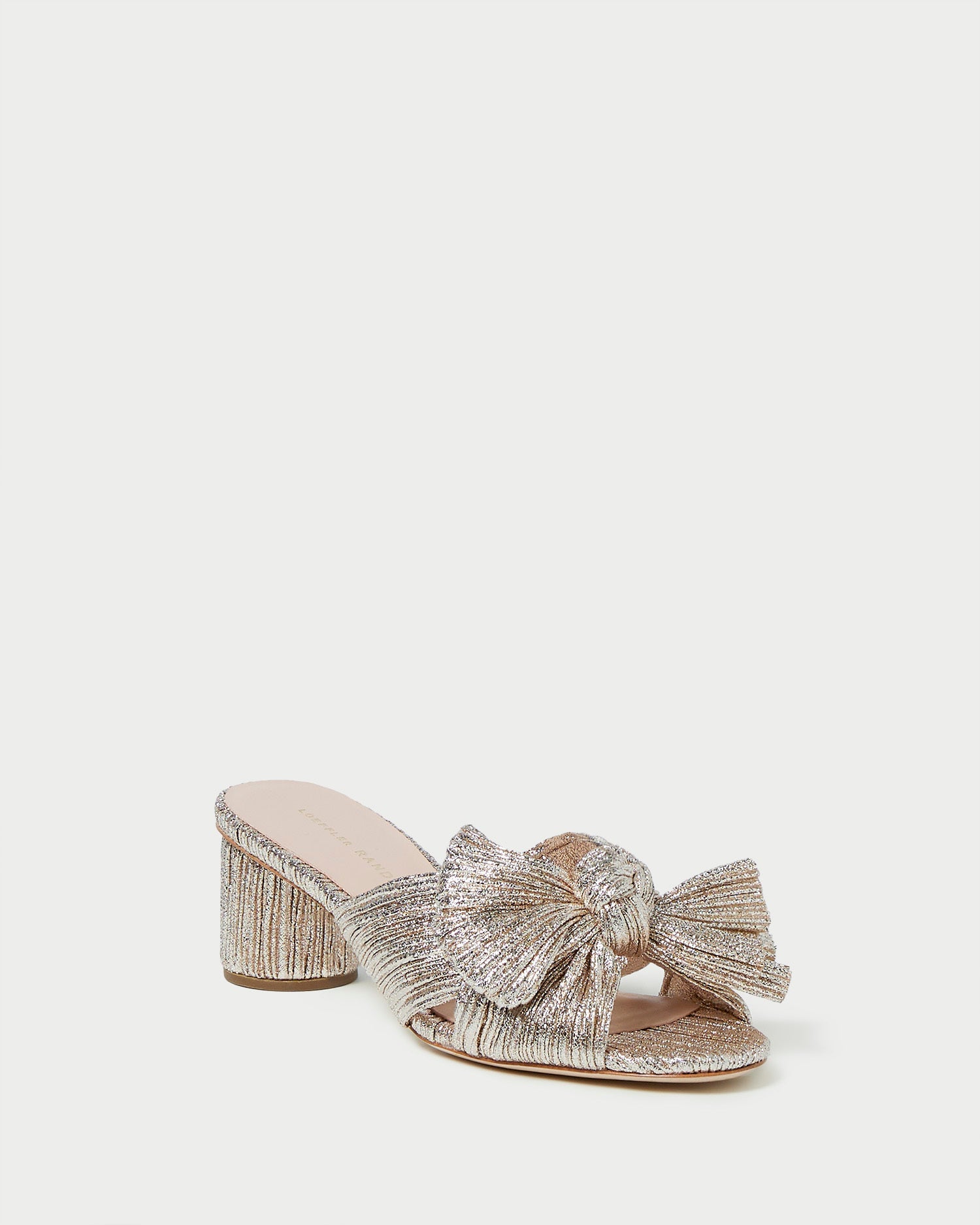 Loeffler Randall Women / Emilia Champagne Pleated Bow Heel