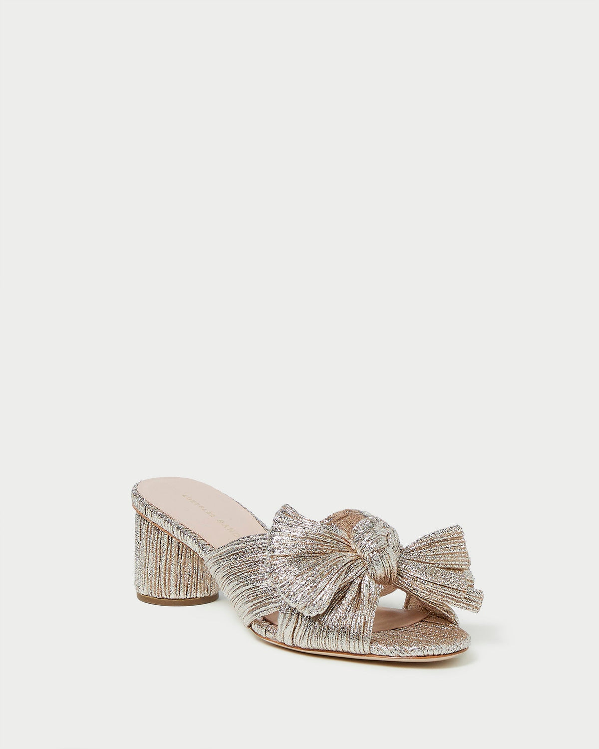 Loeffler Randall Women / Emilia Champagne Pleated Bow Heel