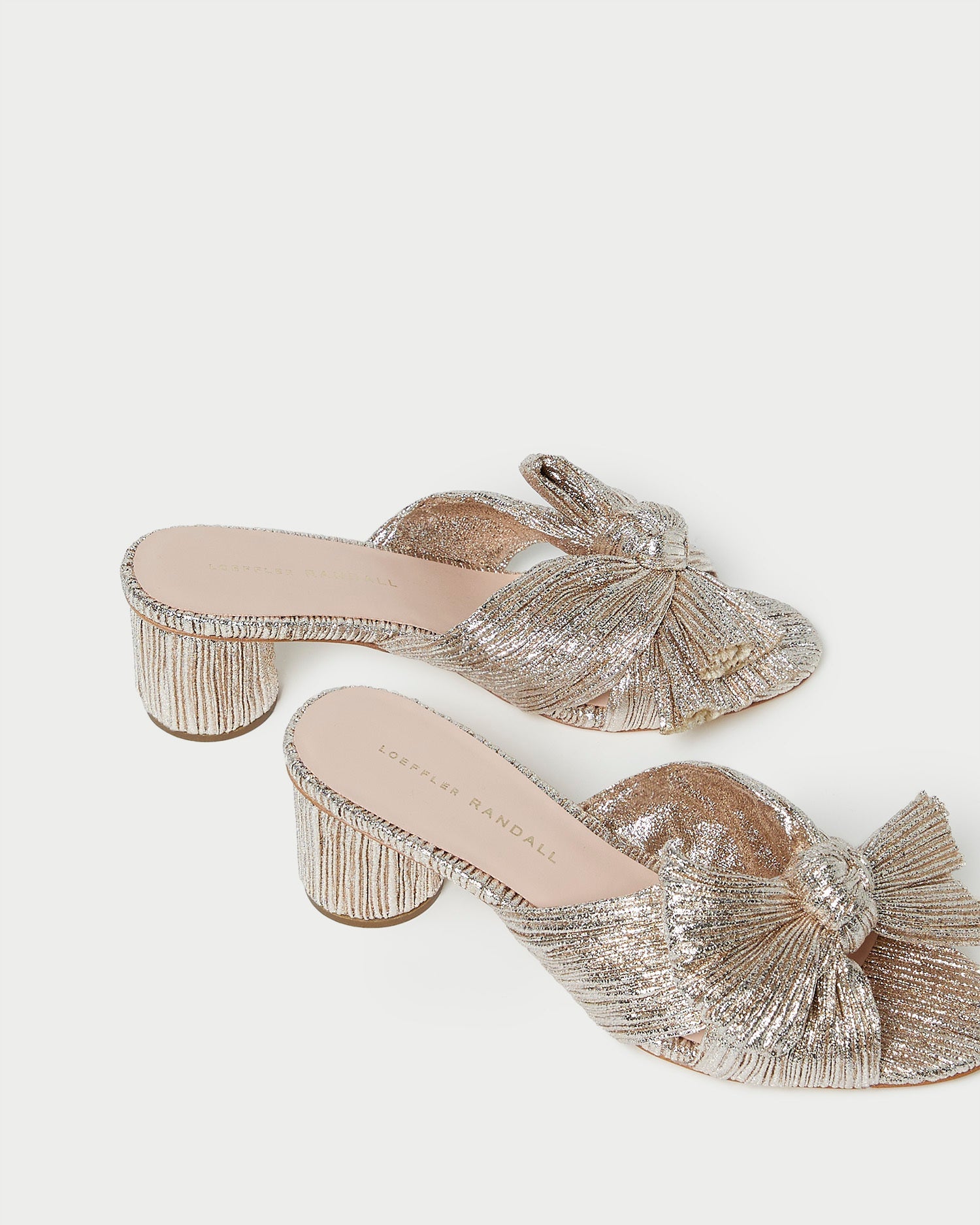 Loeffler Randall Women / Emilia Champagne Pleated Bow Heel