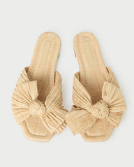 Loeffler Randall Women / Daphne Natural Bow Slide Sandal