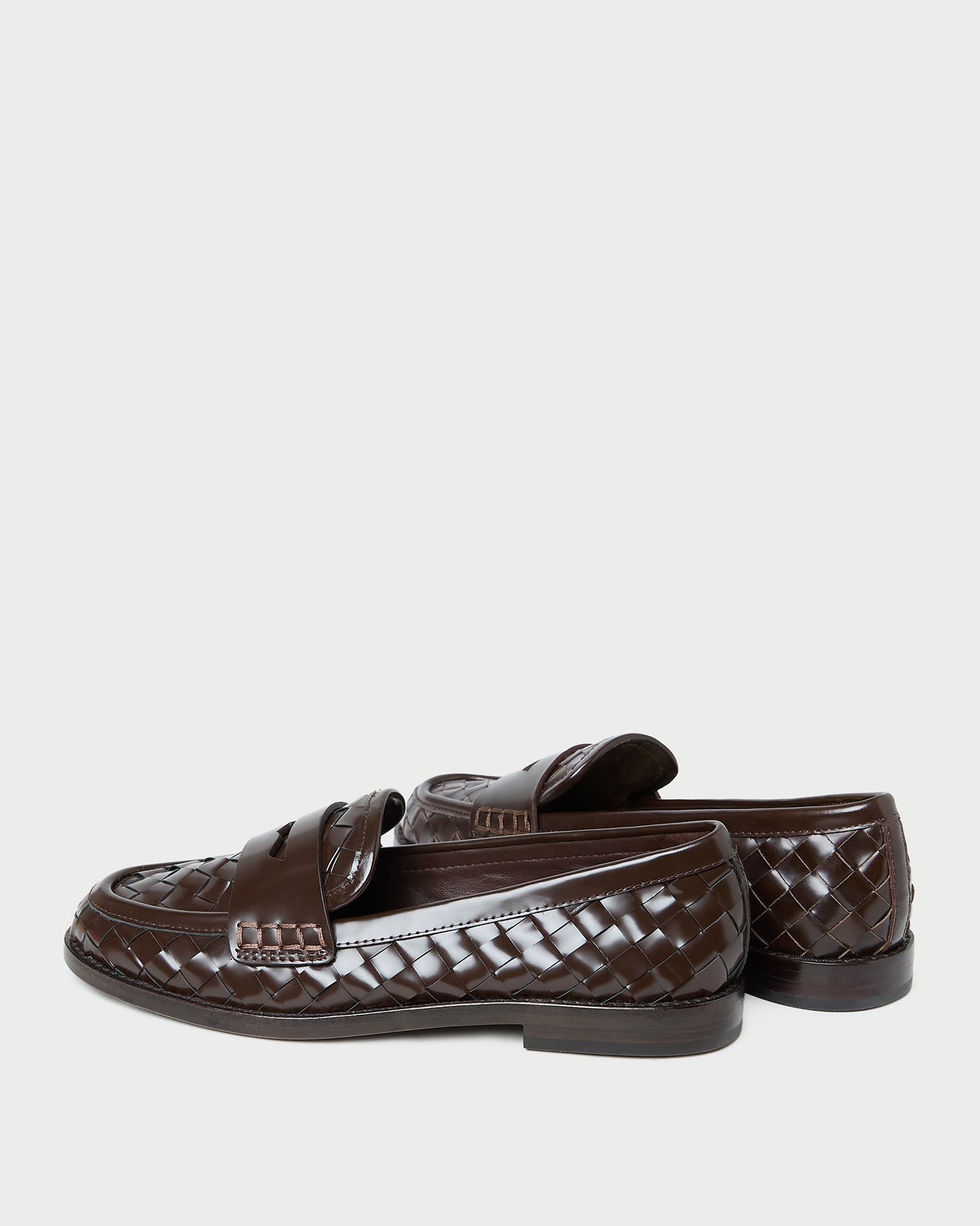 Loeffler Randall Women / Rachel Espresso Woven Leather Loafer