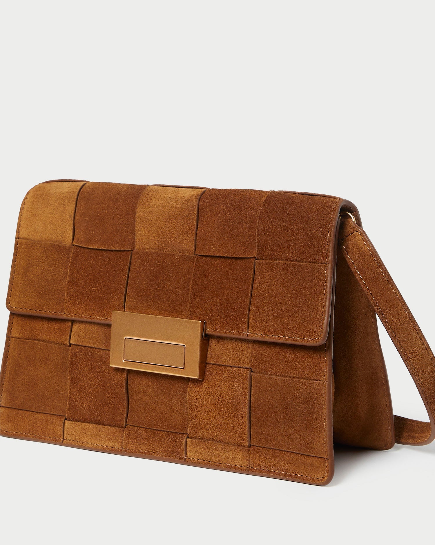 Loeffler Randall Women / Delphine Cacao Suede Shoulder Bag