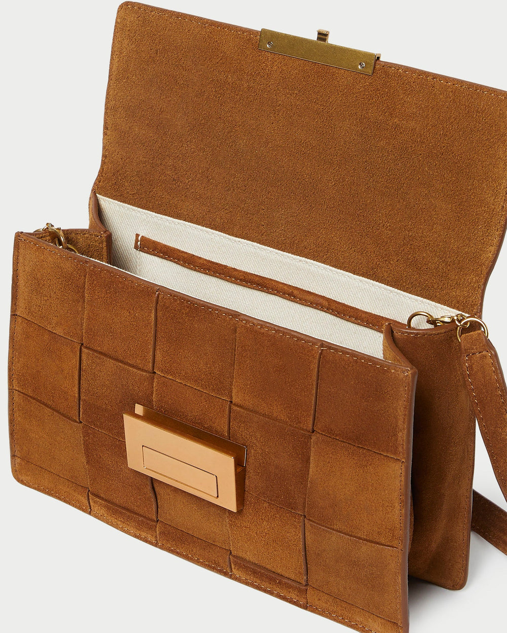 Loeffler Randall Women / Delphine Cacao Suede Shoulder Bag