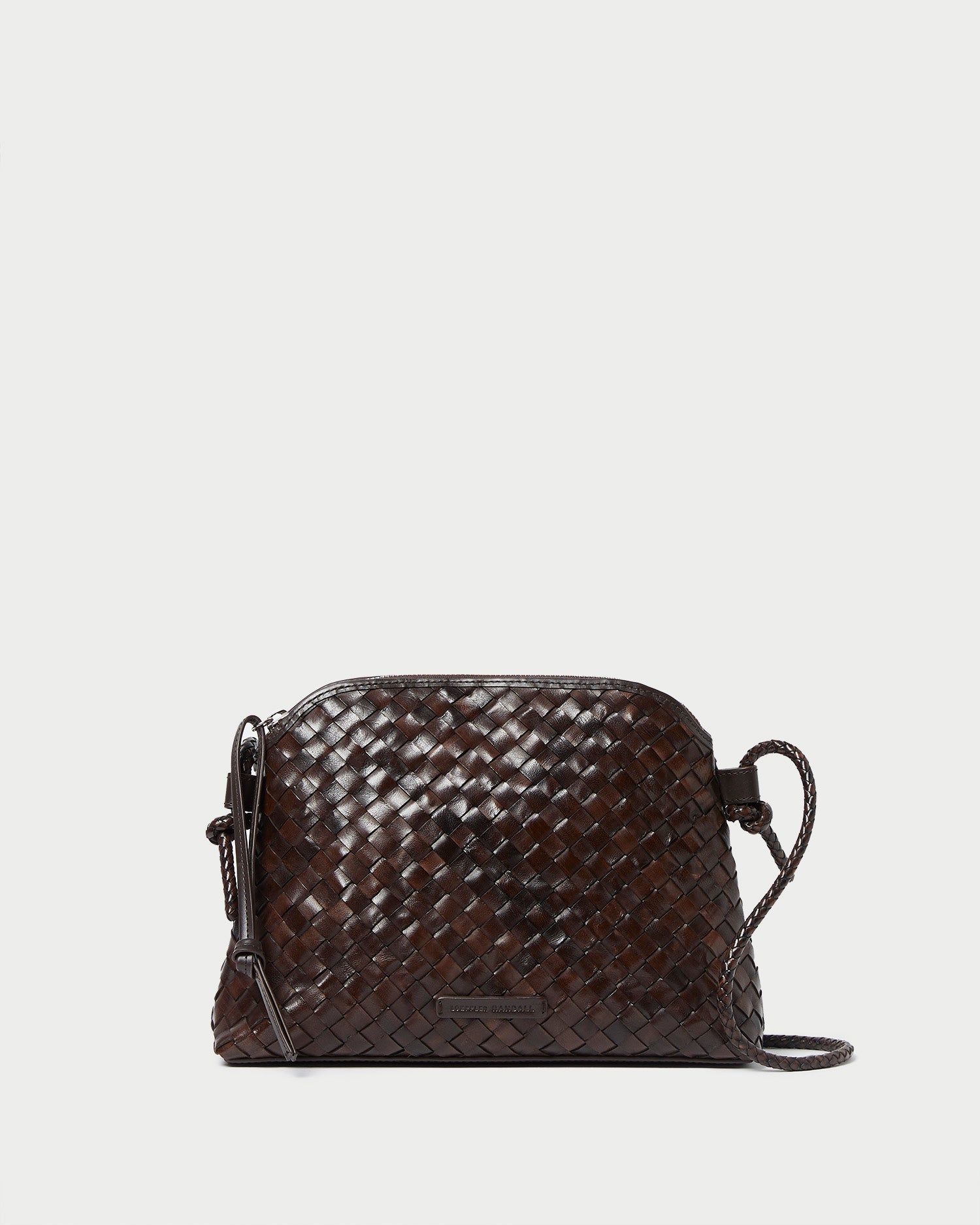 Loeffler Randall Women / Mallory Chocolate Woven Leather Crossbody