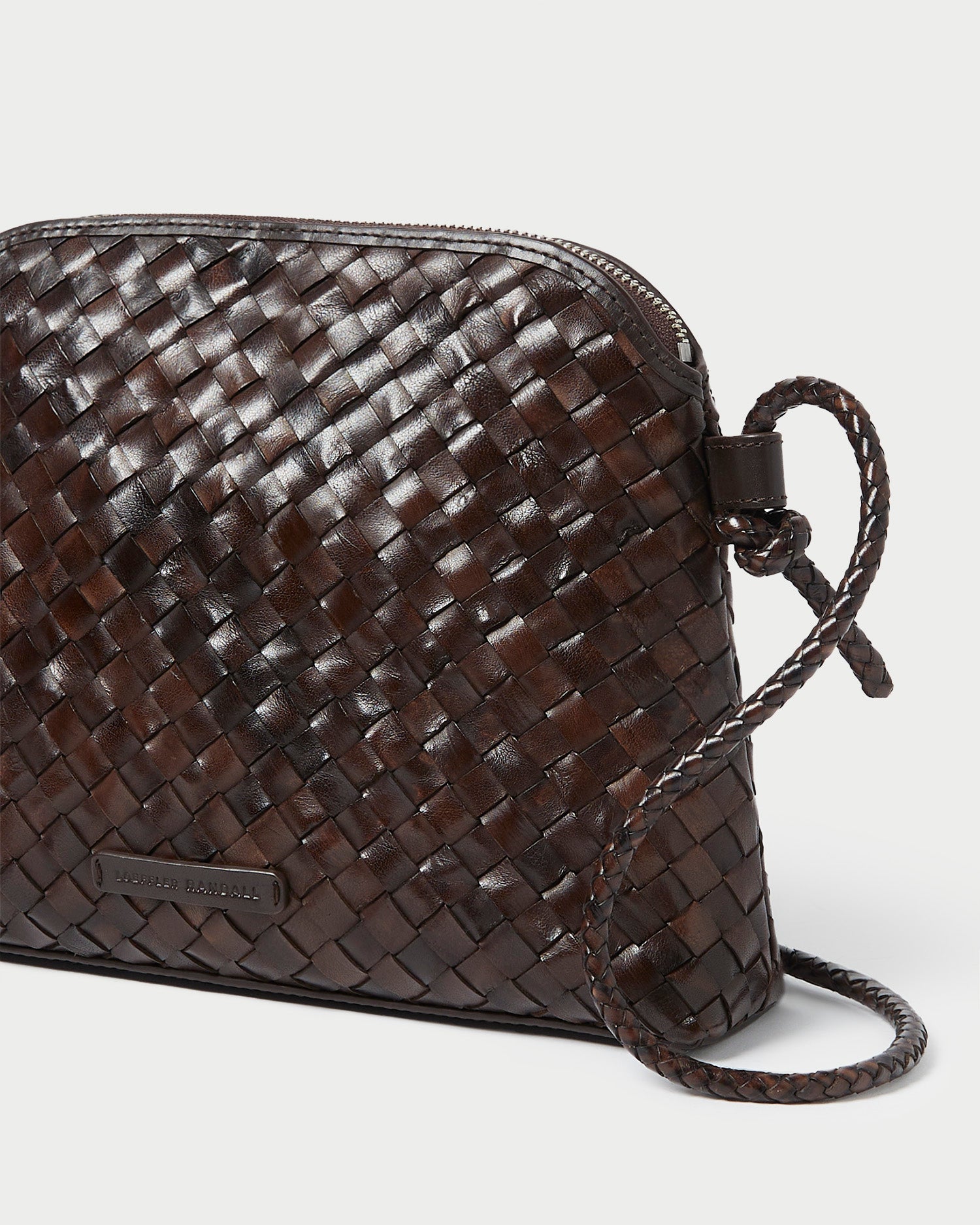 Loeffler Randall Women / Mallory Chocolate Woven Leather Crossbody