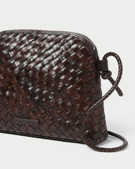 Loeffler Randall Women / Mallory Chocolate Woven Leather Crossbody