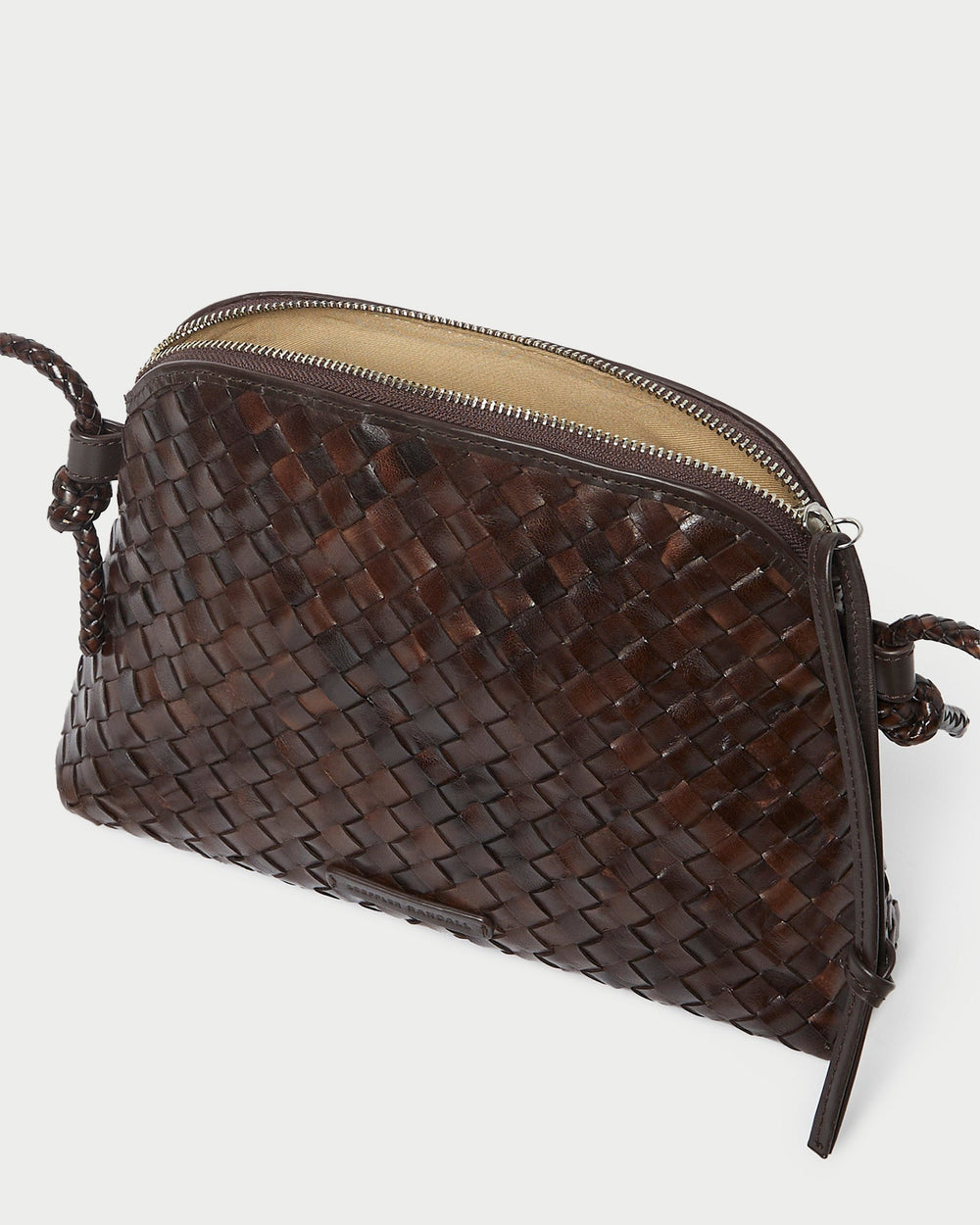 Loeffler Randall Women / Mallory Chocolate Woven Leather Crossbody