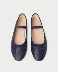 Loeffler Randall Women / Leonie Navy Leather Ballet Flat