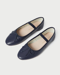Loeffler Randall Women / Leonie Navy Leather Ballet Flat