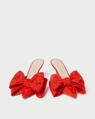 Loeffler Randall Women / Margot Red Moiré Bow Mule
