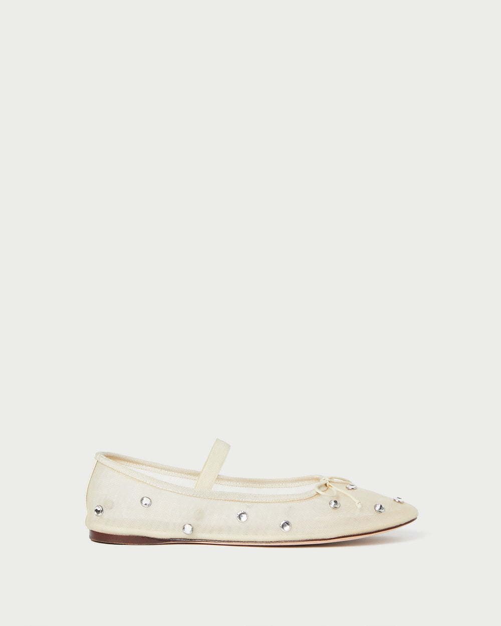 Loeffler Randall Women / Leonie Cream/Crystal Ballet Flat