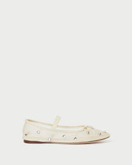Loeffler Randall Women / Leonie Cream/Crystal Ballet Flat