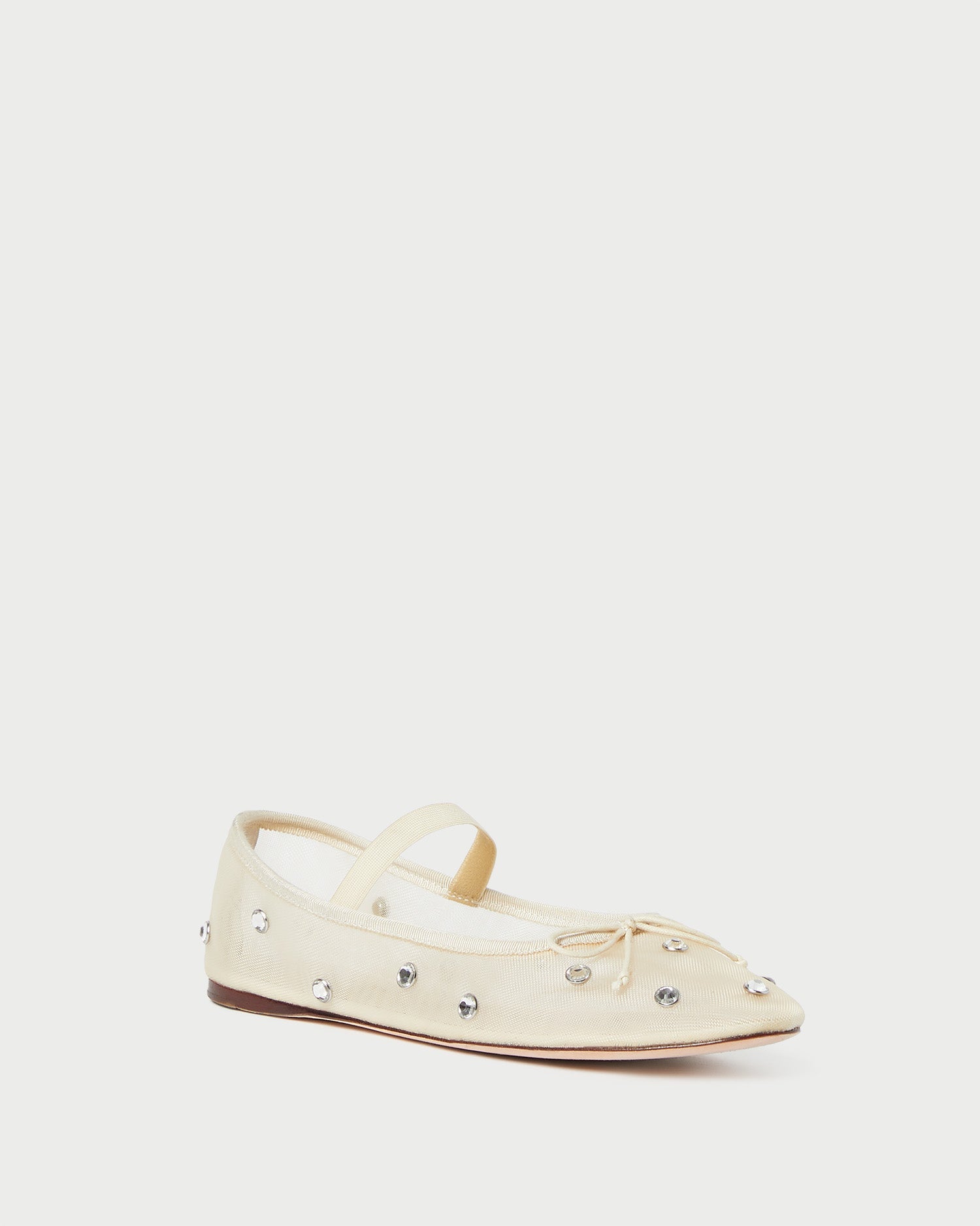 Loeffler Randall Women / Leonie Cream/Crystal Ballet Flat