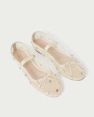 Loeffler Randall Women / Leonie Cream/Crystal Ballet Flat