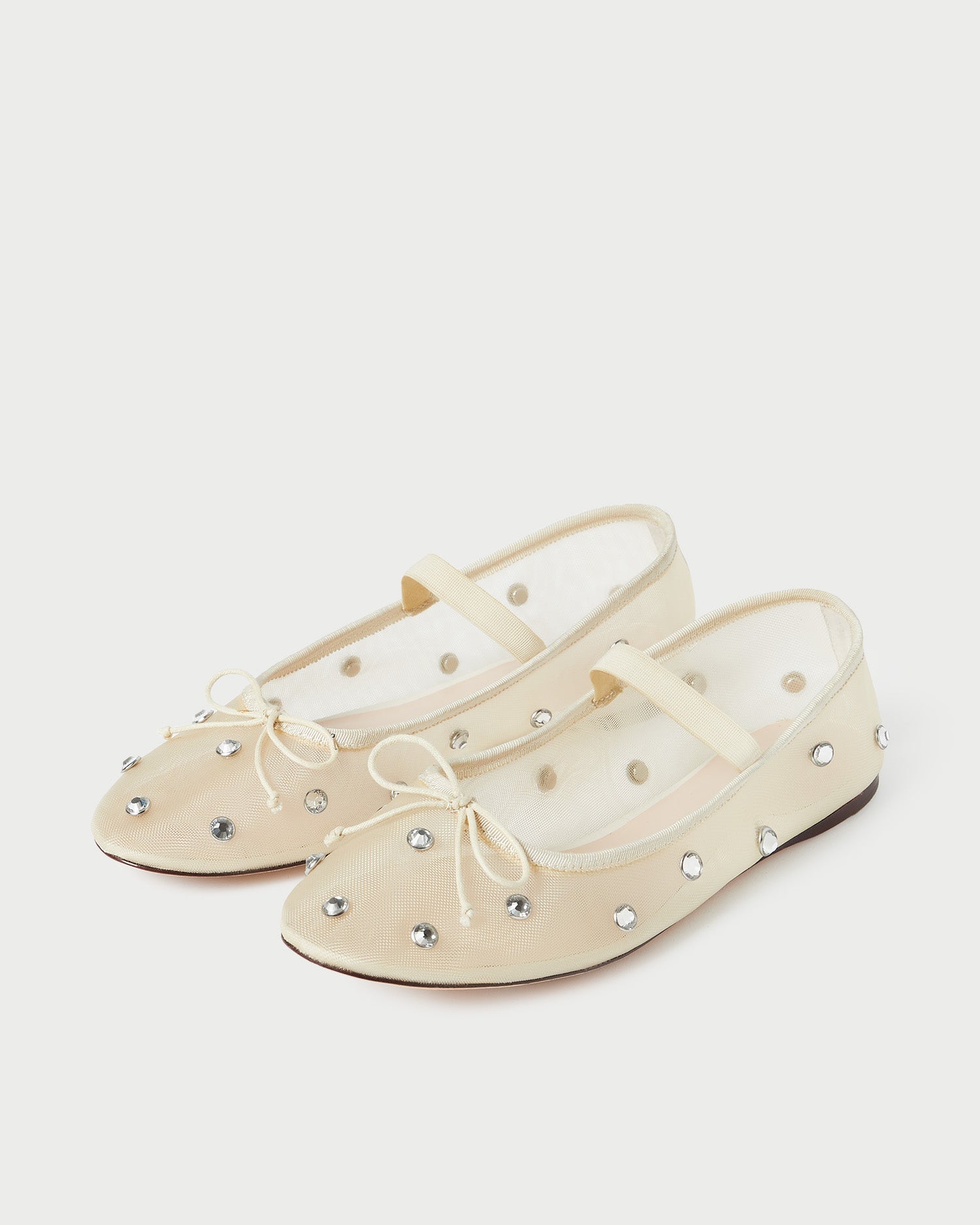 Loeffler Randall Women / Leonie Cream/Crystal Ballet Flat