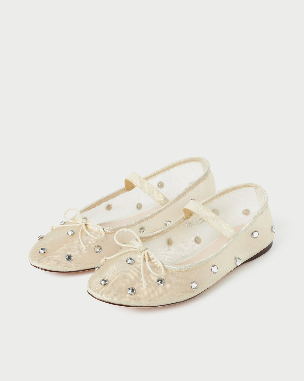 Loeffler Randall Women / Leonie Cream/Crystal Ballet Flat