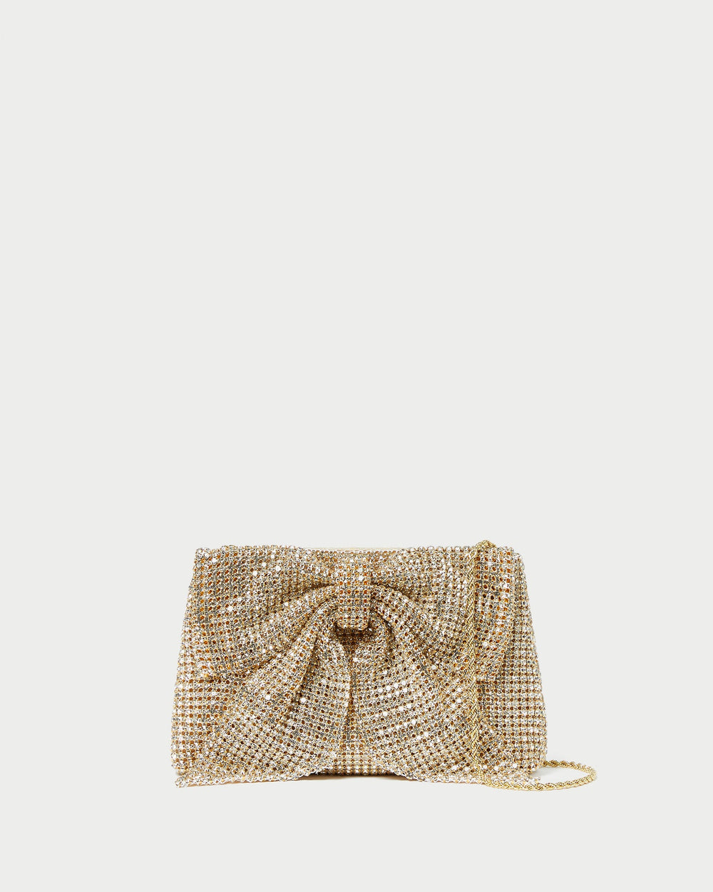 Loeffler Randall Women / Jolene Gold Diamanté Bow Clutch