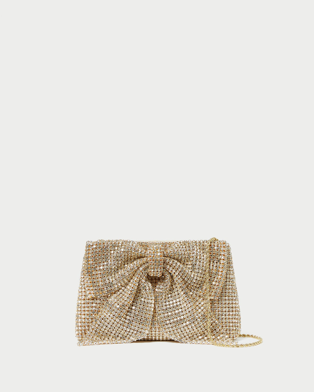 Loeffler Randall Women / Jolene Gold Diamanté Bow Clutch