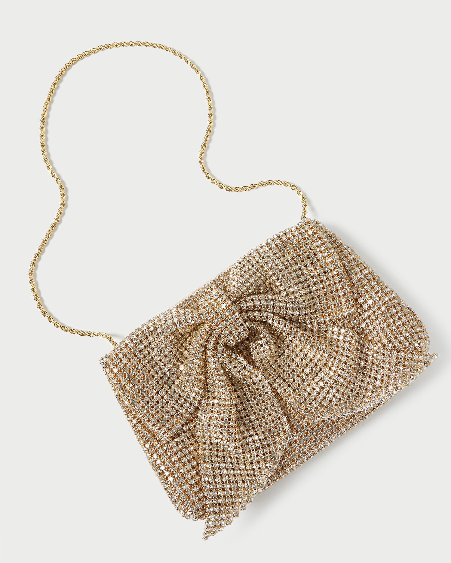 Loeffler Randall Women / Jolene Gold Diamanté Bow Clutch