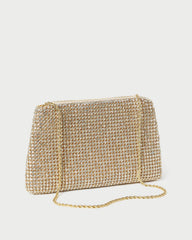 Loeffler Randall Women / Jolene Gold Diamanté Bow Clutch