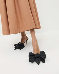 Loeffler Randall Women / Margot Black Moiré Bow Mule