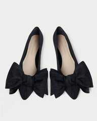 Loeffler Randall Women / Noa Black Moiré Bow Flat