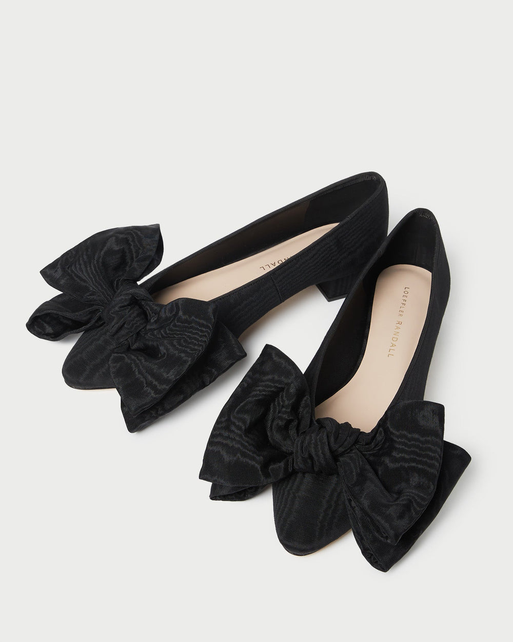 Loeffler Randall Women / Noa Black Moiré Bow Flat
