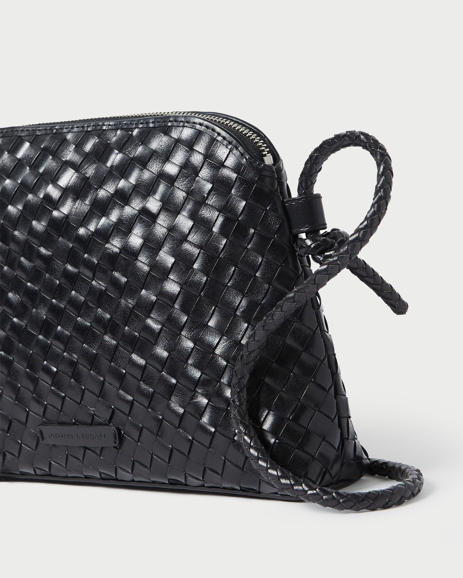 Loeffler Randall Women / Mallory Black Woven Leather Crossbody