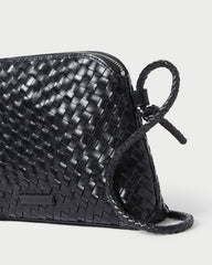 Loeffler Randall Women / Mallory Black Woven Leather Crossbody