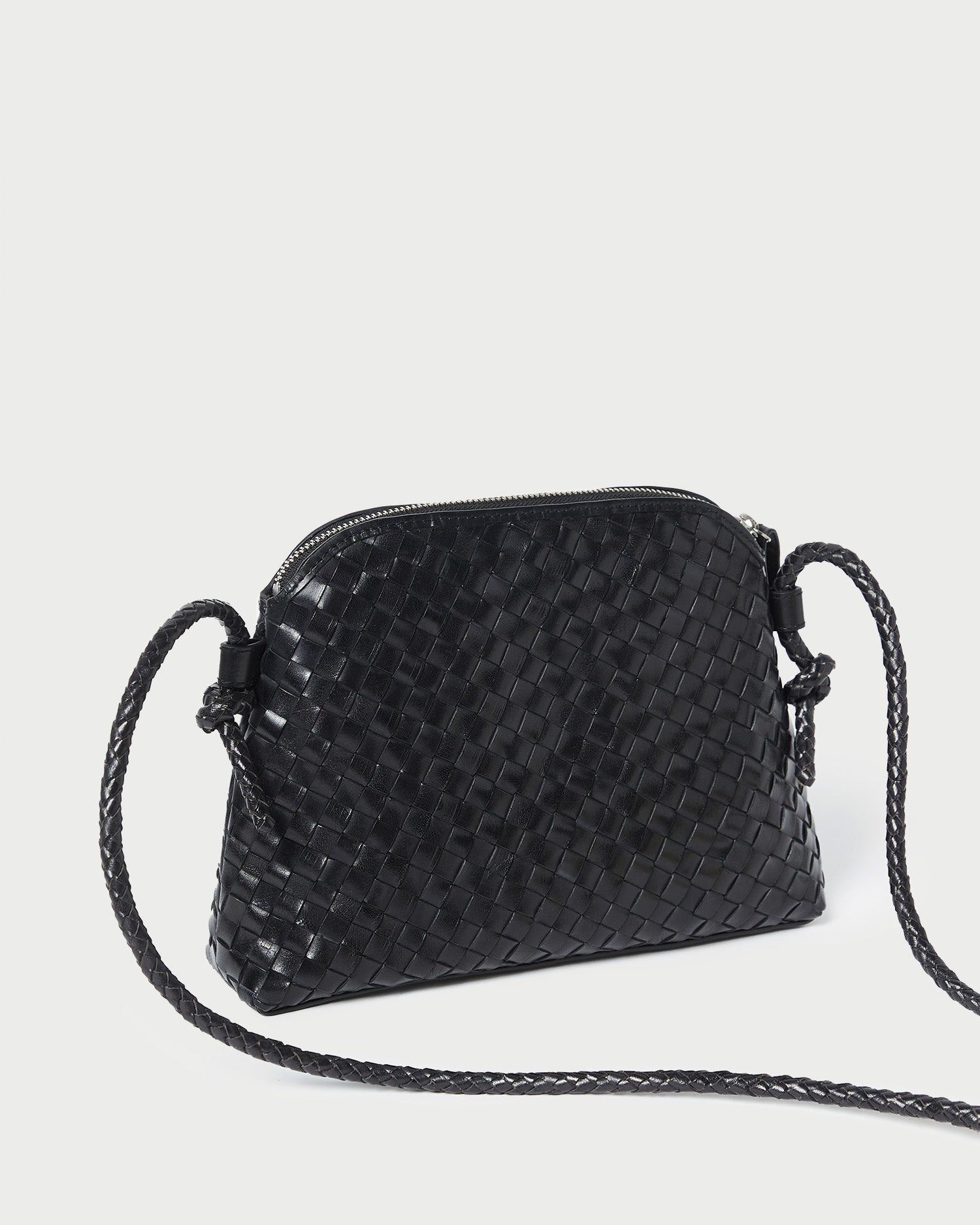 Loeffler Randall Women / Mallory Black Woven Leather Crossbody