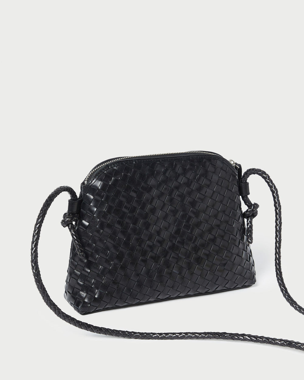 Loeffler Randall Women / Mallory Black Woven Leather Crossbody