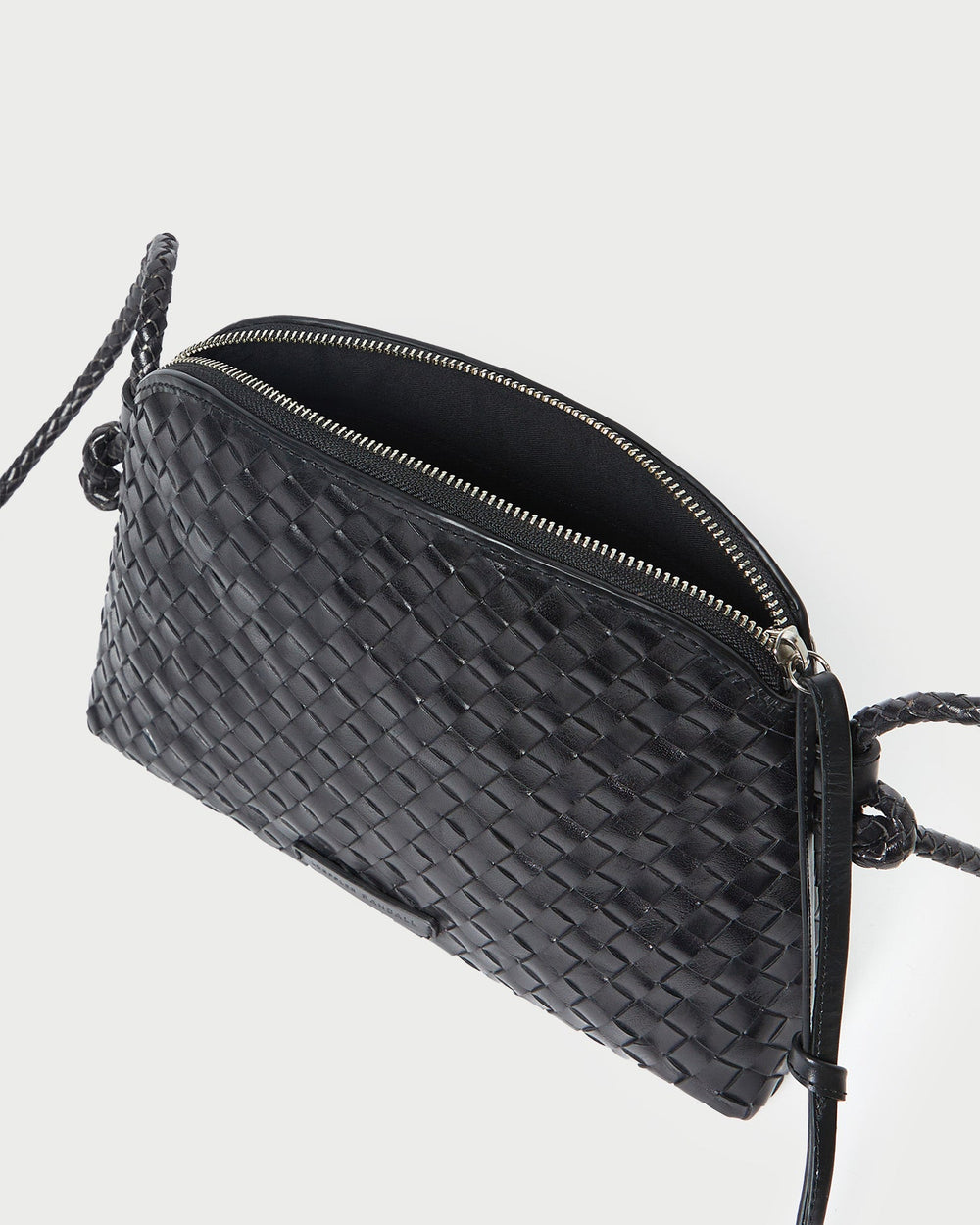 Loeffler Randall Women / Mallory Black Woven Leather Crossbody