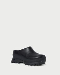Loeffler Randall Women / Gemma Black Leather Lug Mule